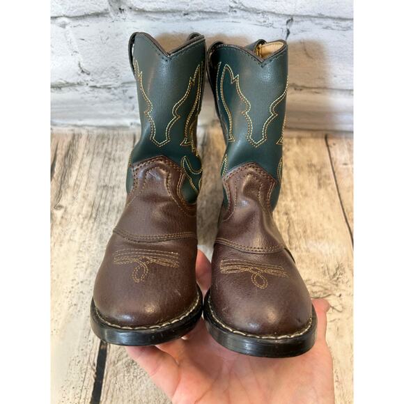 SMOKEY MOUNTAIN Boy’s Western Roper Boots / Size: 10.5 Toddler - Picture 8 of 11